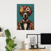 Affiche de German Shorthaired Pointer en costume,  (Bureau à domicile)