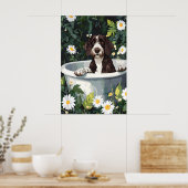 Affiche de German Wirehaired Pointer dans une baig (Cuisine)