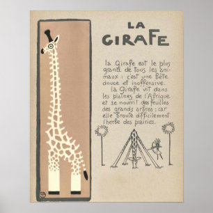 Affiche de girafe