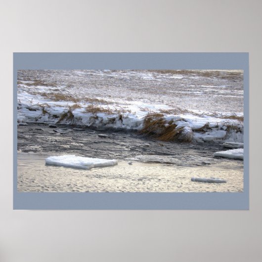 Affiche de glace flottant sur l'eau (Devant)
