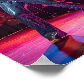 Affiche de glamour sous les projecteurs et de radi (Coin)