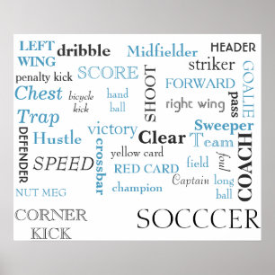 Affiche de glossaire du football