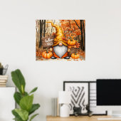 Affiche de gnome d'automne (Bureau à domicile)