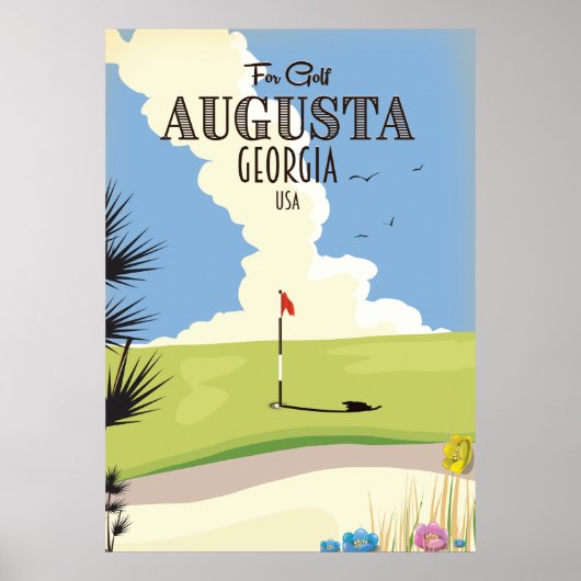 Affiche de golf d'Augusta Géorgie (Devant)