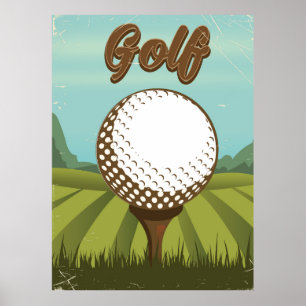 Affiche de golf de style vintage