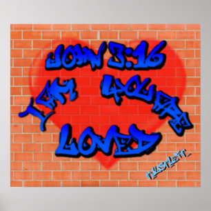 Affiche de graffiti de 3h16 de John
