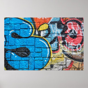 affiche de graffiti de mur
