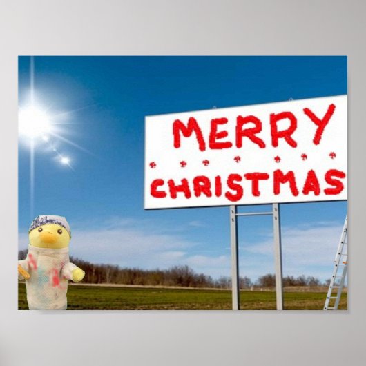 Affiche de graffiti Joyeux Noël (Devant)