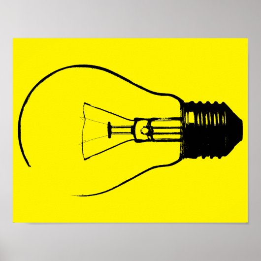 Affiche de Graphisme Artistique d'Ampoule Électriq (Devant)