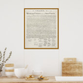 Affiche de gravure de la Déclaration d'indépendanc (Cuisine)