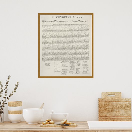 Affiche de gravure de la Déclaration d'indépendanc (Cuisine)