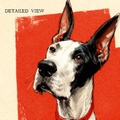 Affiche de Great Dane de cheminée Art mural