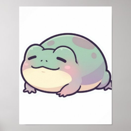 Affiche de Grenouille Endormie Grenouille Mignonne (Devant)