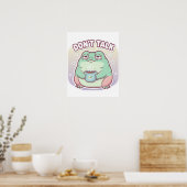 Affiche de grenouille « Ne Parle Pas » Jolie Greno (Cuisine)