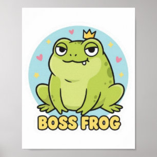 Affiche de Grenouille Patron Mignonne Grenouille C