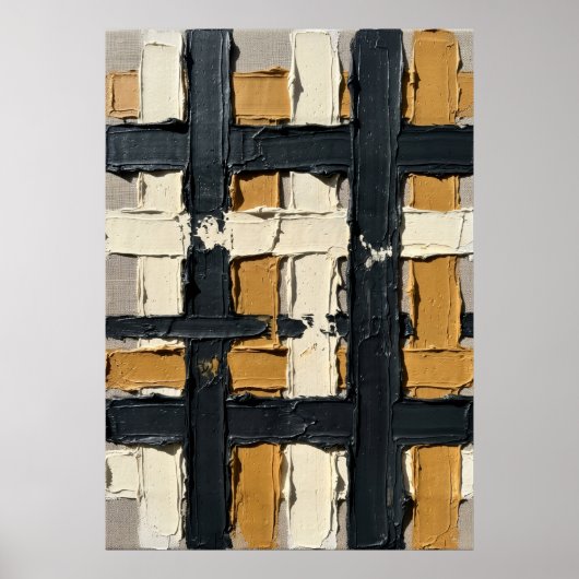 Affiche de grille géométrique abstraite | Texturé (Devant)