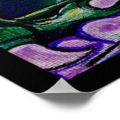 affiche de gros plan de dragon (carré) (Coin)