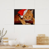 Affiche de Grumpy Cat avec un chapeau de Père Noël (Cuisine)