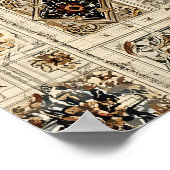 Affiche de guépard imprimée  Art mural de faune ne (Coin)