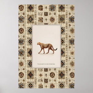 Affiche de guépard imprimée  Art mural de faune ne