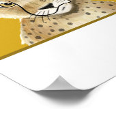 Affiche de guépard mignon – Impression d'art mural (Coin)