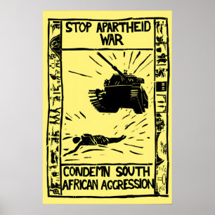 Affiche de guerre de l'apartheid en Afrique du Sud