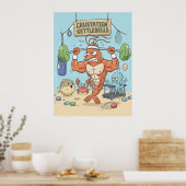 Affiche de gym Buff Shrimp - Impression d'art de p (Cuisine)