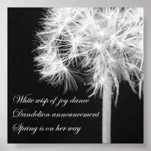 Affiche de Haiku de pissenlit