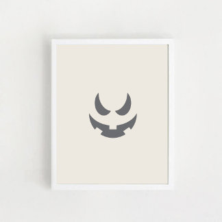 Affiche de Halloween au visage de citrouille fanta