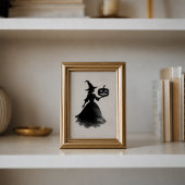 Affiche de Halloween Vintage Witch Jack-o-Lantern