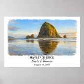 Affiche de Haystack Rock Oregon, personnalisée de  (Devant)