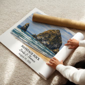 Affiche de Haystack Rock Oregon, personnalisée de