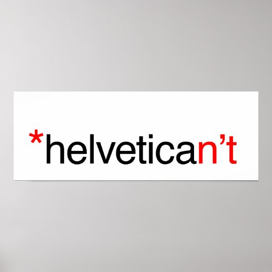 affiche de helvetican't (Devant)