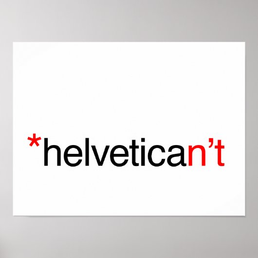 affiche de helvetican't (Devant)