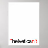 affiche de helvetican't (Devant)