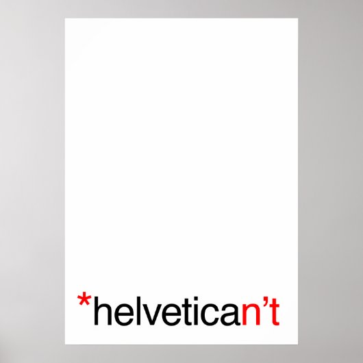 affiche de helvetican't (Devant)