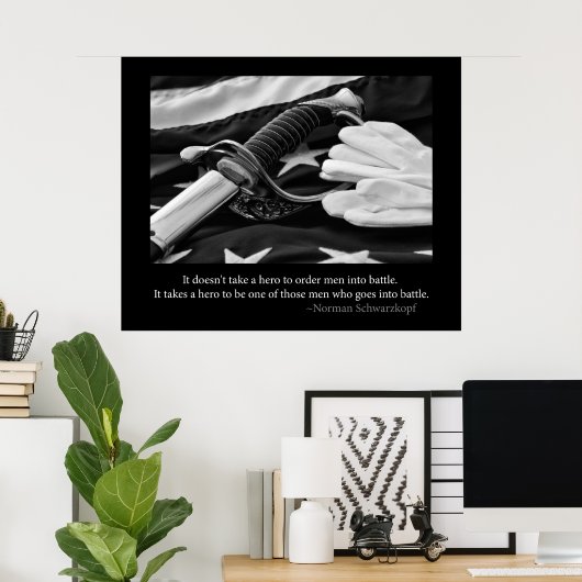 Affiche de héros militaire (Bureau à domicile)