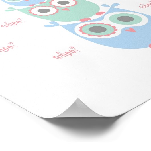 Affiche de hiboux dansants (Coin)