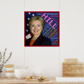 Affiche de Hillary Clinton Présidente, Drapeau et (Cuisine)
