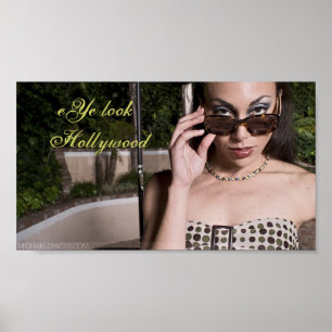 affiche de Hollywood de regard d'oeil