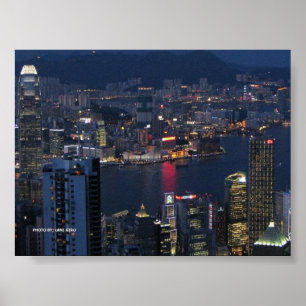 AFFICHE de HONG KONG par des CHÈQUES POSTAUX de