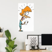 Affiche de hurlement de la femme Freaking Out (Bureau à domicile)