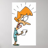 Affiche de hurlement de la femme Freaking Out (Devant)