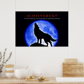 Affiche de hurlement de loup de Motivation unique  (Cuisine)
