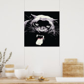 Affiche de jaguar panthère noir (Cuisine)