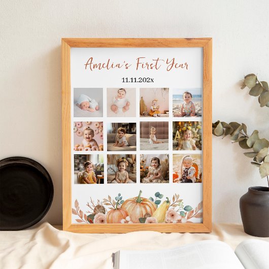 Affiche de jalons photo de la première année de Li