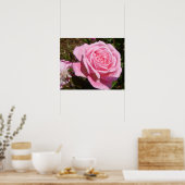 Affiche de jardin de fleurs de rose rose printemps (Cuisine)