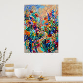 Affiche de jardin de fleurs sauvages colorées (Cuisine)