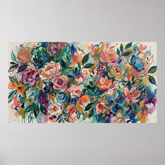 Affiche de jardin floral complexe (Devant)