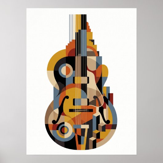 Affiche de jazz Art Déco de luxe vintage (Devant)